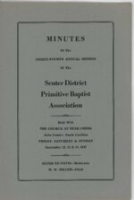 Senter District Primitive Baptist Association Meeting Minutes 1947