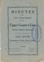 Upper Country Line Primitive Baptist Association Meeting Minutes 1916