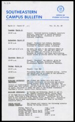 Southeastern Campus Bulletin Volume 2 Number 22 1975