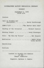 <span itemprop="name">SEBTS Chapel - Chapel Committee September 4, 1975</span>