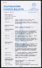 Southeastern Campus Bulletin Volume 3 Number 26 1976