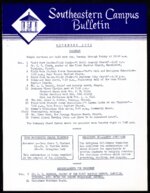 Southeastern Campus Bulletin November 1956