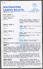 Southeastern Campus Bulletin Volume 6 Number 20 1979