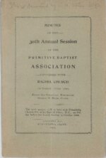 <span itemprop="name">Primitive Baptist Association of Meeting Minutes 1898</span>