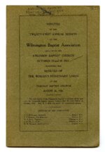 Wilmington Baptist Association Annual Report 1921