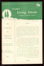 Youth's Living Ideals Volume 3 Number 1 October 1962