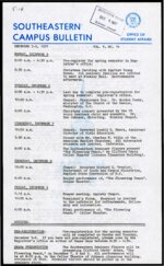 Southeastern Campus Bulletin Volume 5 Number 14 1977