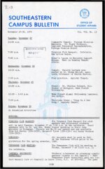 Southeastern Campus Bulletin Volume 7 Number 13 1979